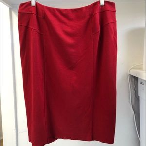 Chico’s bold, red skirt